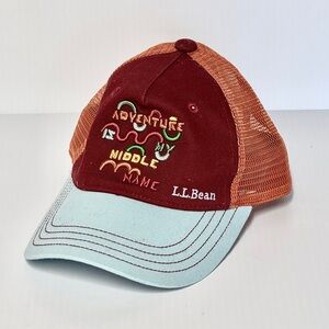 🎅 3/$15 SALE L.L. Bean Kids Red and Blue Hat with Mesh Back